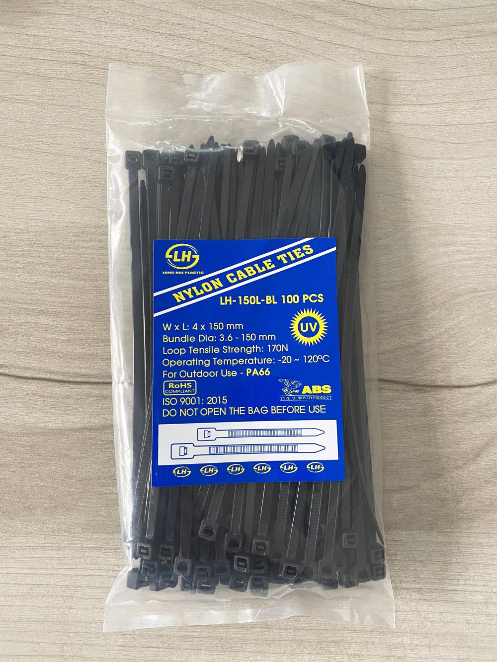 dây rút nhựa UV 4x150mm (15cm) - dây rút chuyên dụng ngoài trời